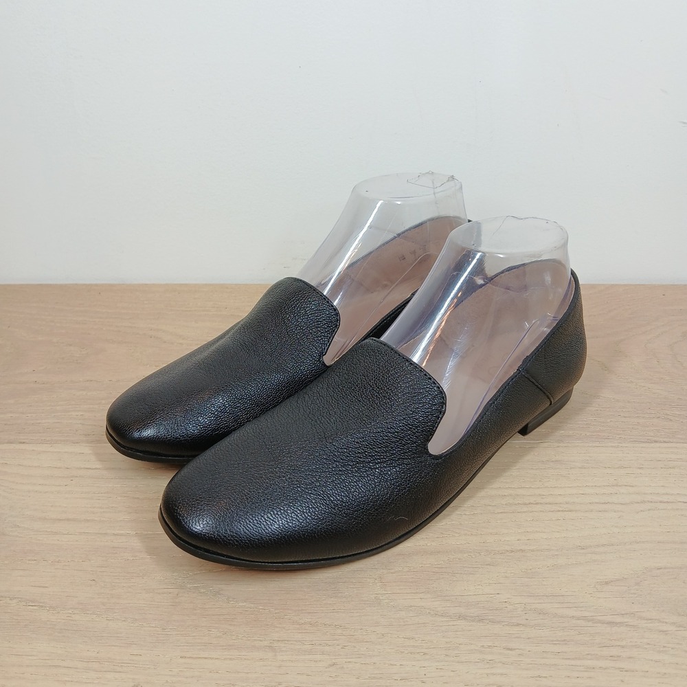 Naturalizer Soul Loafers Women 8M Black Leather Slip On Minimalist Comfort Flats
